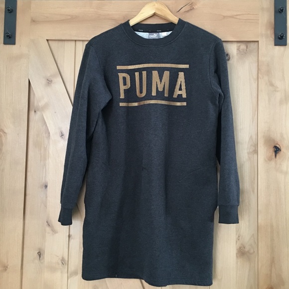 Puma Dresses & Skirts - Puma Dark Gray Sweatshirt Dress Size S